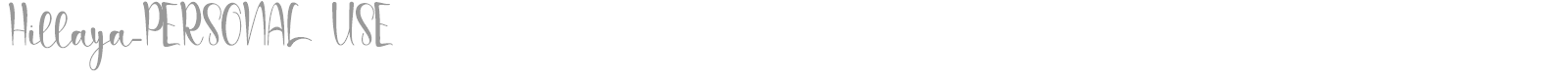 Hillaya font preview